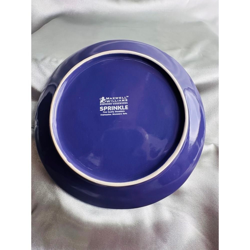 Maxwell & Williams Sprinkle Purple Polka Dot 8 Inch Salad Plates Set of 5 - Picture 9 of 9